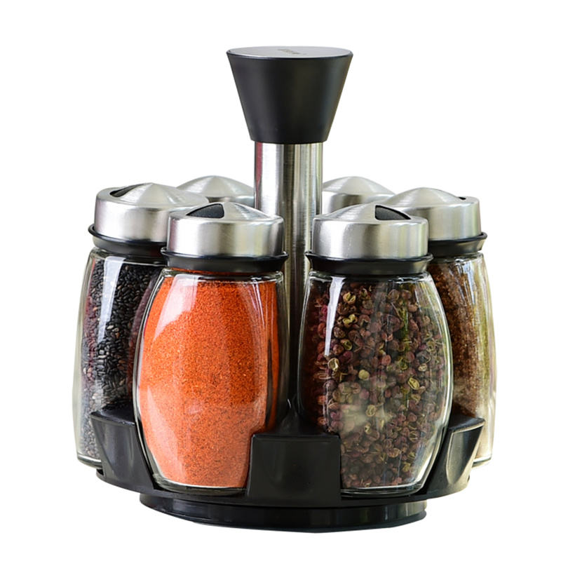 7pcs Rotating Spice Rack Set