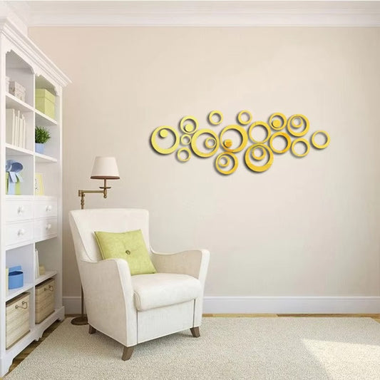 Acrylic Circle Ring Mirror Wall Decor
