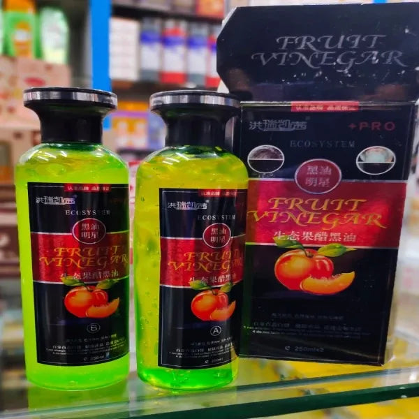 Fruit Vinegar Black Hair Color Gel Kit Each 250ml