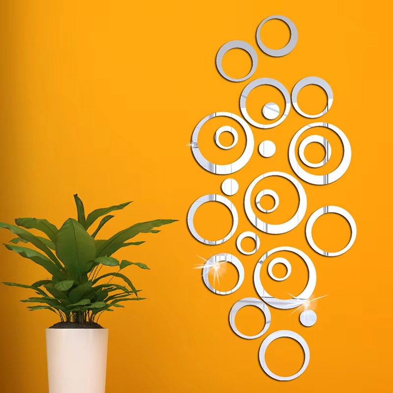 Acrylic Circle Ring Mirror Wall Decor