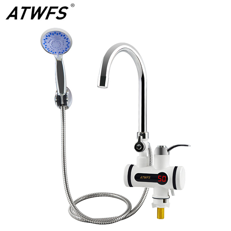 Electric Instant Water Geyser Tap With Shower